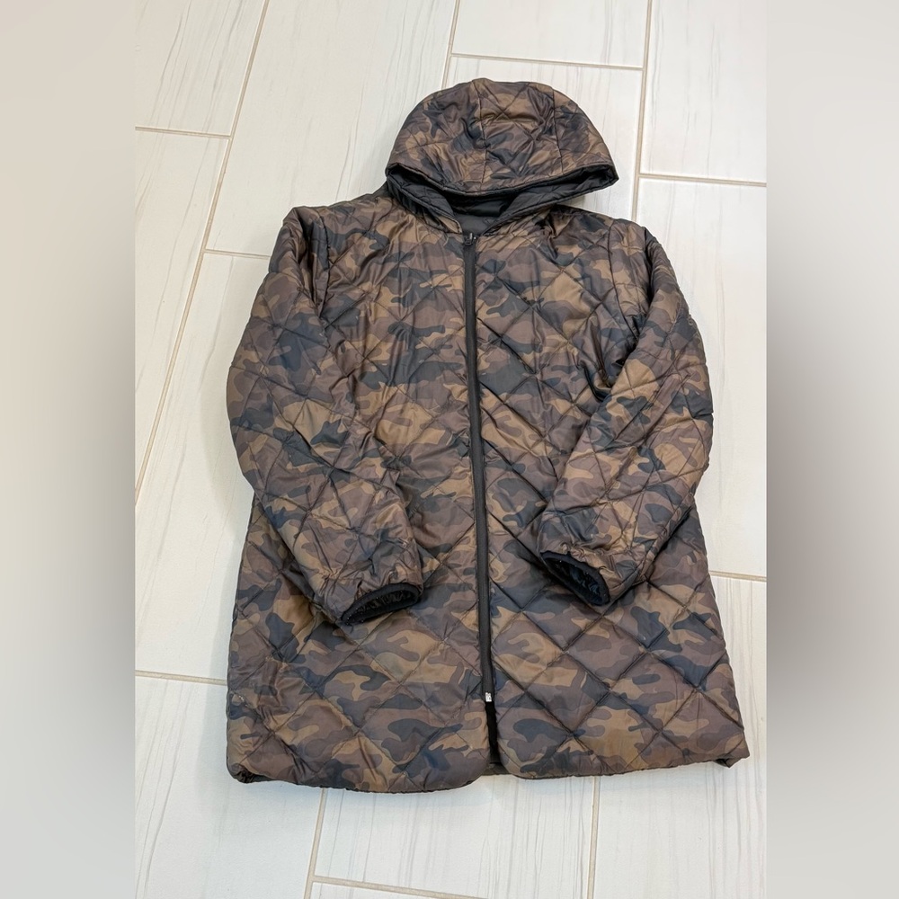 Champion feather lightweight puffer jacket reversible black large L Cargo - Picture 3 of 5